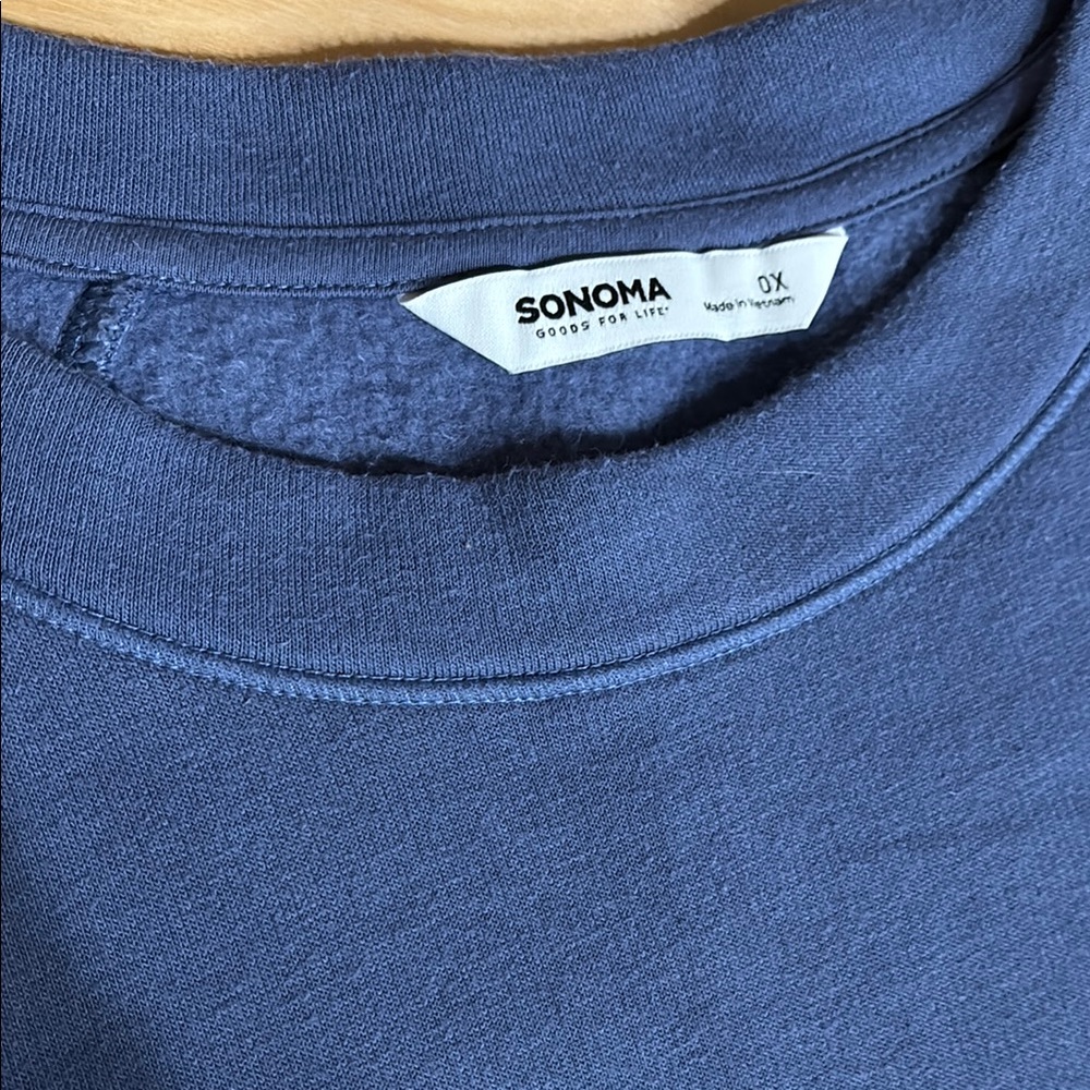 Sonoma Classic Blue Crew Neck Top SZ 0X - Picture 2 of 6